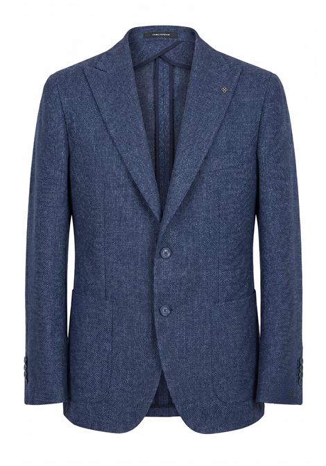 Giacca sartoriale Tagliatore blu avion in lana e lino  Made in Italy TAGLIATORE | GIACCHE | 1SMC26K 470001I3233